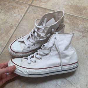 Converse white high top size 7 women’s